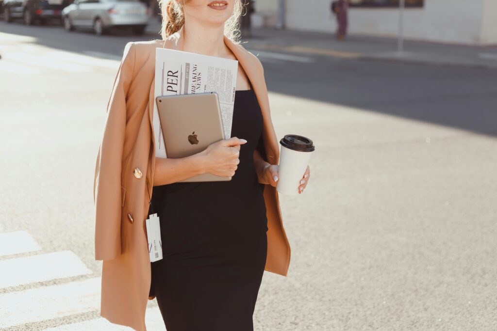 Woman in office attire
